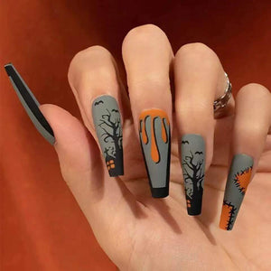 bright colour acrylic nails