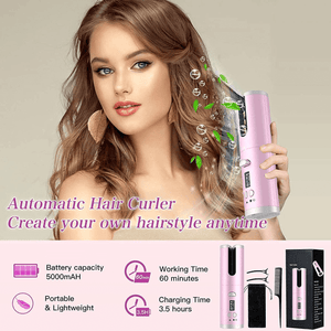 cordless automatic hair curler