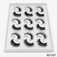 Load image into Gallery viewer, 8/9 pairs 6D Mink Lashes Natural Falseeyelash and eyebrow subliminal
