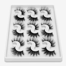 Load image into Gallery viewer, 8/9 pairs 6D Mink Lashes Natural Falseeyelash and eyebrow subliminal
